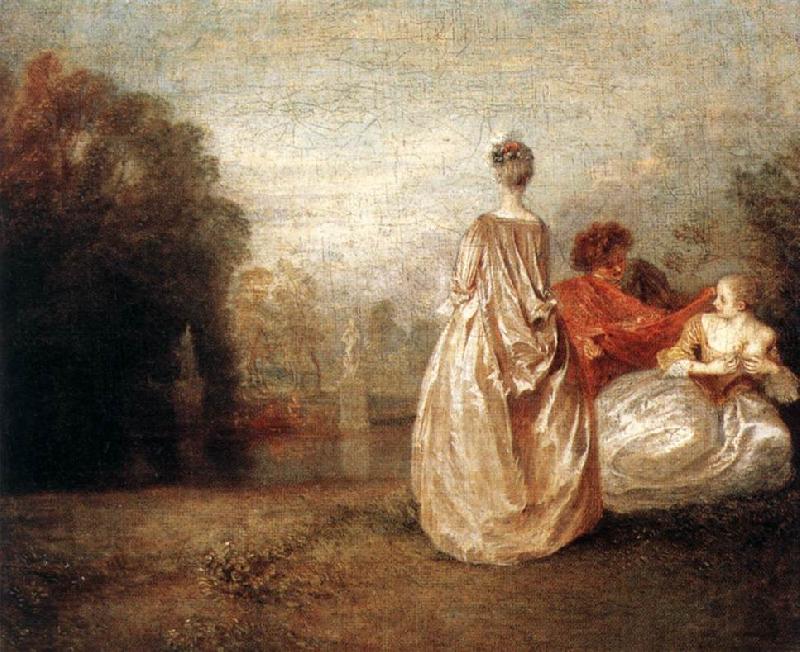 WATTEAU, Antoine Two Cousins